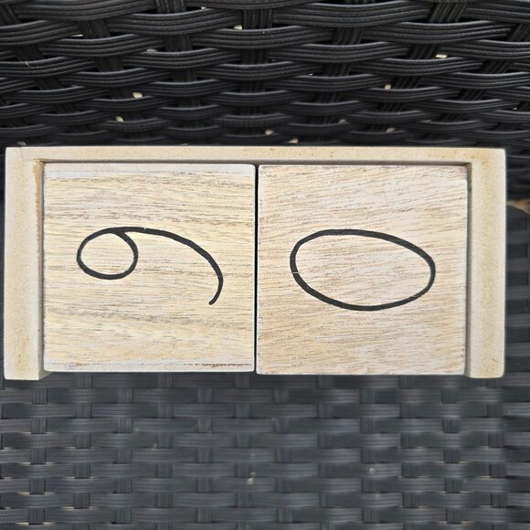 Rae Dunn Wooden Block Perpetual Desk Calendar EUC - Picture 3 of 7